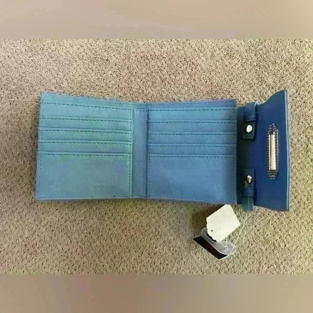 No Boundaries Denim Embroidered Crossbody Wallet - Picture 5 of 10